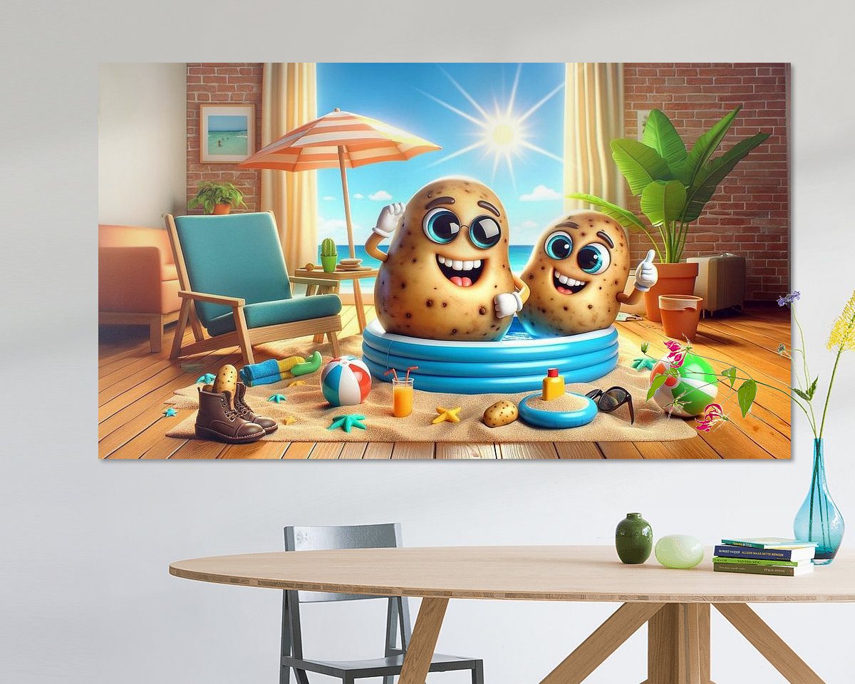 Voorbeeld van het werk in een kamer