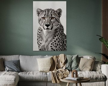 De doordringende blik van een cheeta van De Muurdecoratie