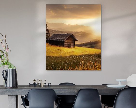 Voorbeeld van het werk in een kamer