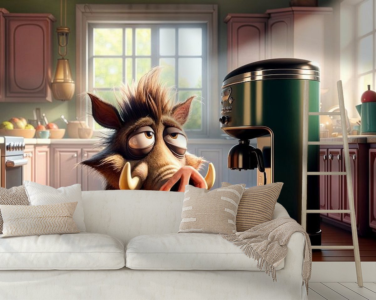 Voorbeeld van het werk in een kamer