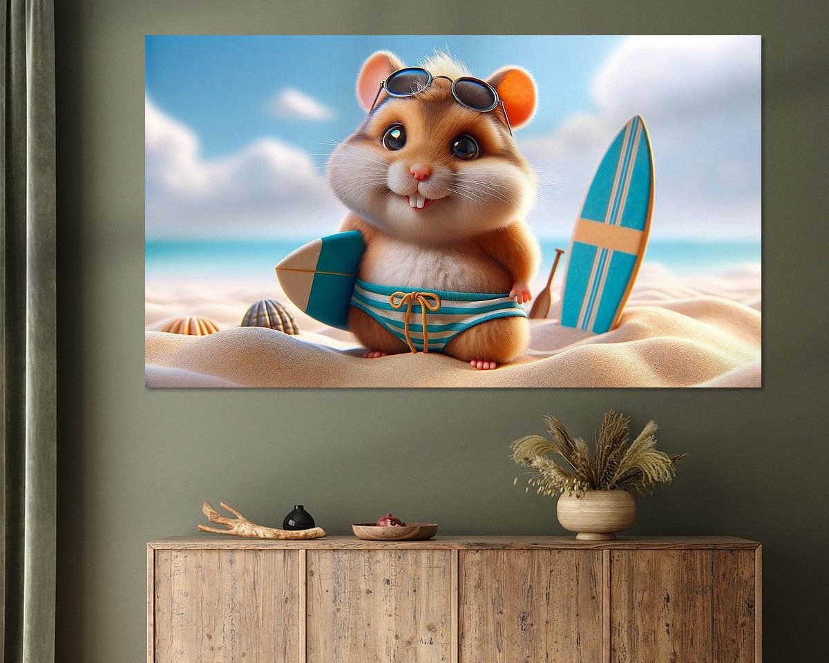 Voorbeeld van het werk in een kamer
