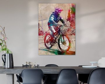 Wielersport kunst #wielrennen #sport #fiets van JBJart Justyna Jaszke