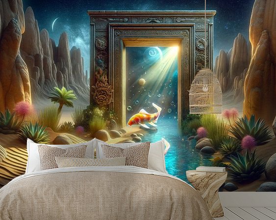 Voorbeeld van het werk in een kamer