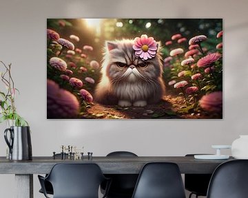 Mélancolie florale au regard de chat sur artefacti