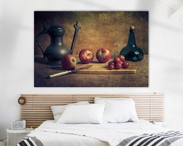 still life with apples and small tomatoes by René Ouderling
