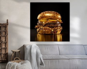 Golden burger bun by ArtbyPol
