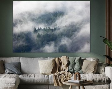 Magie du brouillard : paysages de montagne en Autriche sur Jacob Molenaar