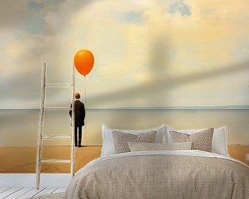 Ballon en Man van ARTEO Schilderijen