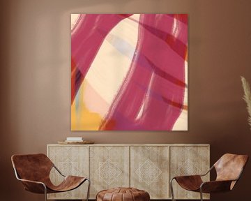 Colorful modern abstract art in neon and pastel colors no. 9 by Dina Dankers