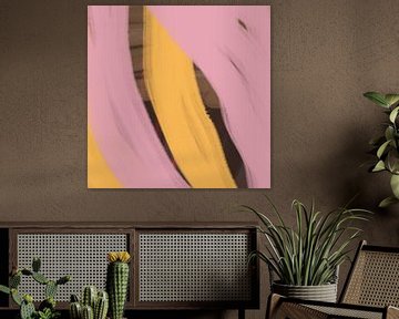 Art abstrait moderne et coloré aux couleurs néon et pastel no. 7 sur Dina Dankers
