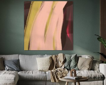 Kleurrijke moderne abstracte kunst in neon- en pastelkleuren nr. 4 van Dina Dankers