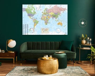 School Wereldkaart (2025) van MAPOM Geoatlas