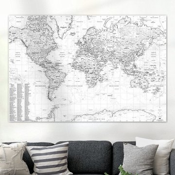 VECTOR atmosferische wereldkaart (bijgewerkt tot 2025) van MAPOM by Geoatlas