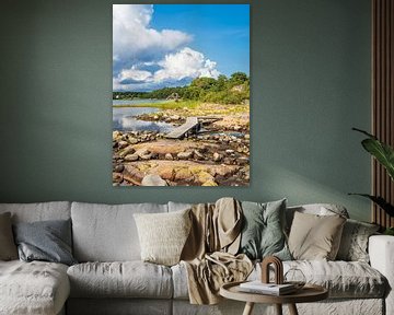 Landschap in het natuurreservaat Bøkeskogen in Noorwegen van Rico Ködder