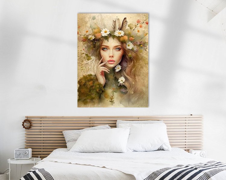 Voorbeeld van het werk in een kamer