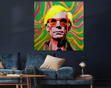 Hommage an Andy Warhol - Vintage Neon Pop Art by Felix von Altersheim