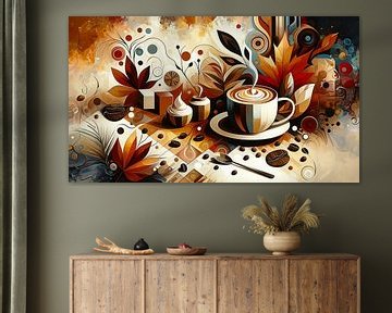 Herfstige koffie met dynamische patronen van artefacti