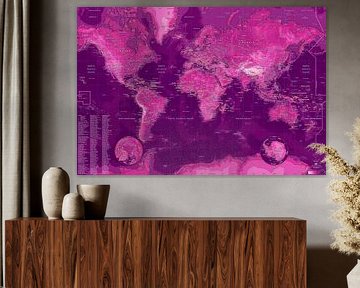 POP omgevingswereldkaart (bijgewerkt tot 2025) van MAPOM by Geoatlas