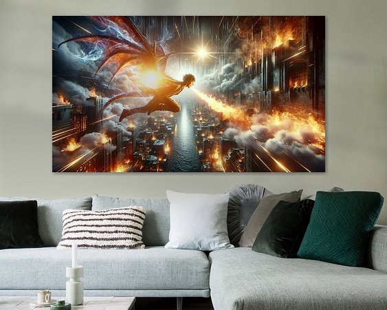 Voorbeeld van het werk in een kamer
