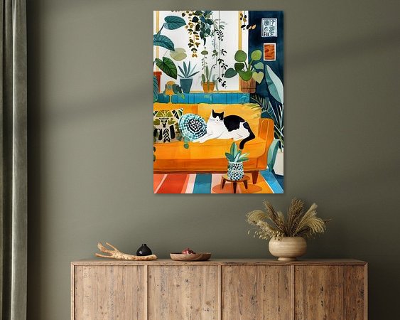 Voorbeeld van het werk in een kamer