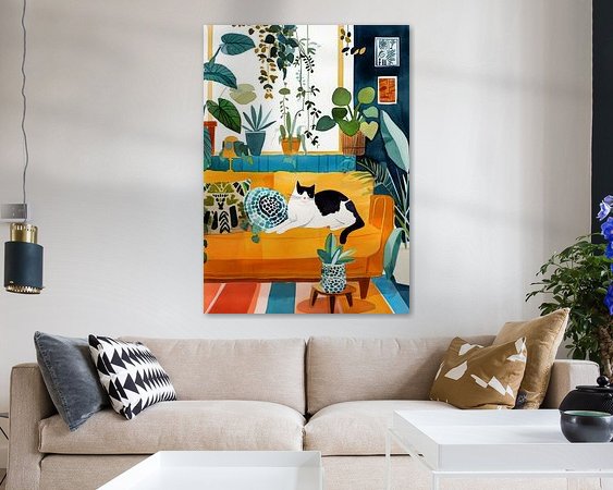 Voorbeeld van het werk in een kamer