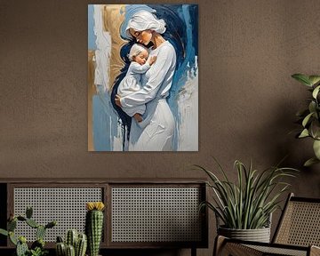 L'amour maternel, un portrait de bonheur sur Jolique Arte