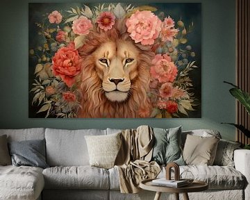 Peindre des roses de lion sur Peinture Abstraite