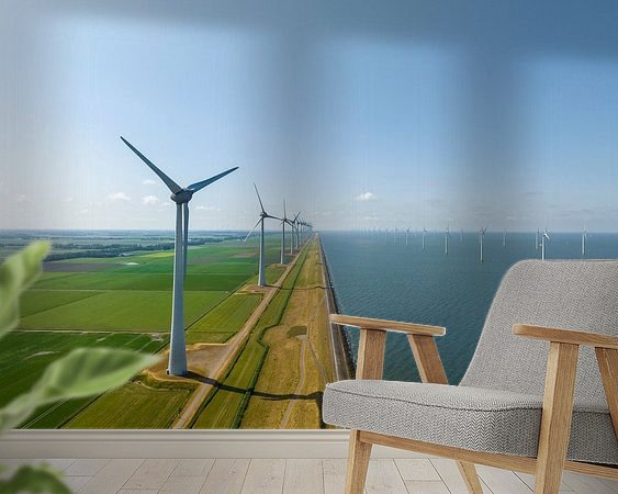 Voorbeeld van het werk in een kamer