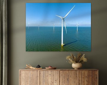 Wind turbines in an offshore wind park by Sjoerd van der Wal Photography