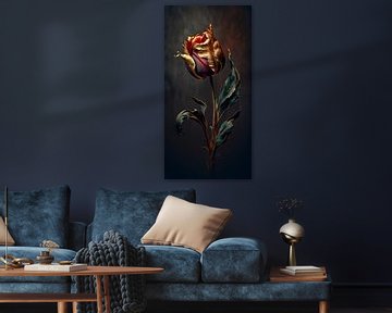 Tulp in nachtlicht van Dakota Wall Art