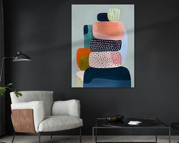 Modern and abstract stacked