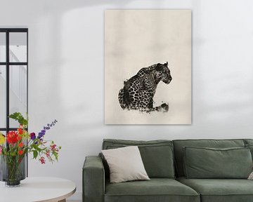 Schattenjäger - Porträt eines Leoparden von Eva Lee