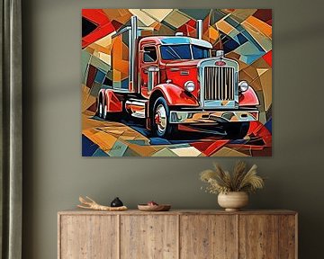 Abstract Art Illustration - Amerikaanse vrachtwagens 6 van Johanna's Art