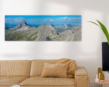 Panorama du Heilbronner Weg vers le Biberkopf, 2599m, et le Rappenseekopf, 2459m, Alpes d'Allgäu sur Walter G. Allgöwer