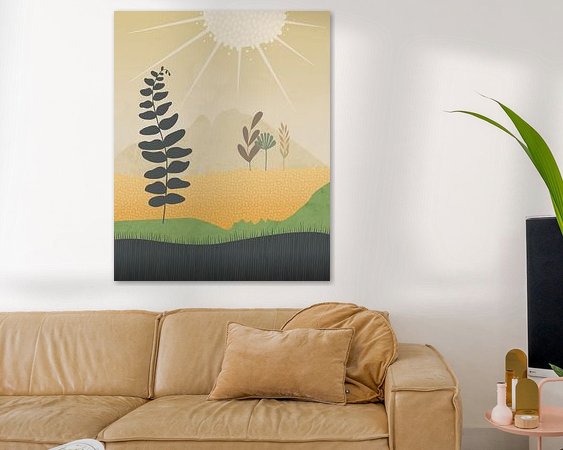 Voorbeeld van het werk in een kamer