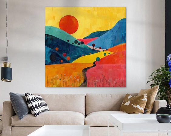 Voorbeeld van het werk in een kamer