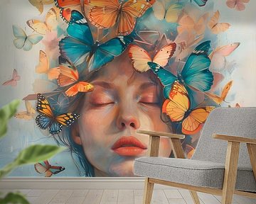 Schmetterling Frau