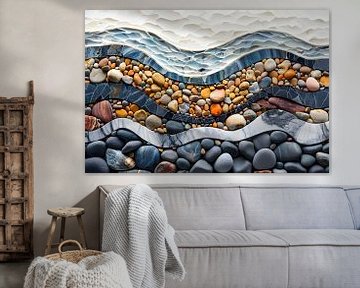 Stone Painting | Painting Sea and Beach by AiArtLand