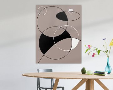 Planeten II | Geometrisch abstracte kunst met cirkels van Romy Smit