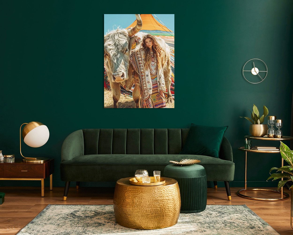 Voorbeeld van het werk in een kamer