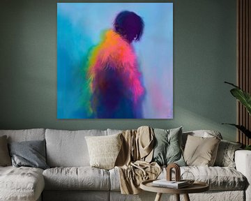 Bunte Silhouette mit neonfarbenen Details von Lauri Creates
