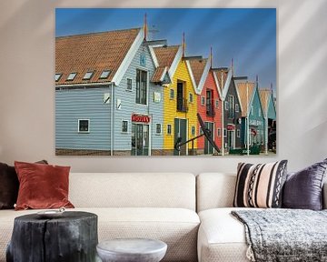 maisons colorées de Zoutkamp sur M. B. fotografie