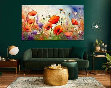Mohn und Wildblumen 1 von Studio Pieternel