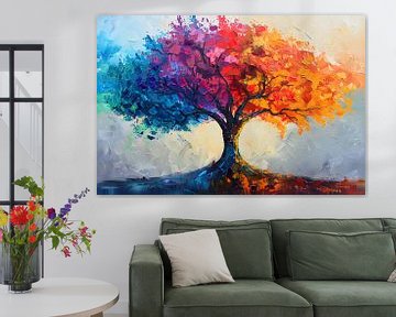 Peinture arbre de vie | Peinture arbre | Peinture colorée sur AiArtLand