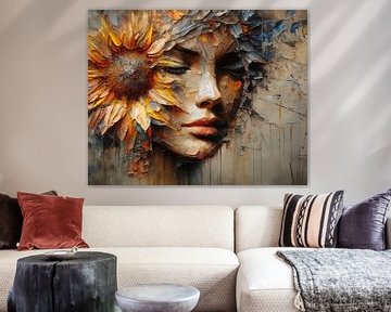 Sunflower portrait by Silvio Schoisswohl