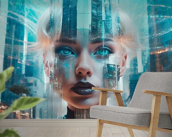 Voorbeeld van het werk in een kamer