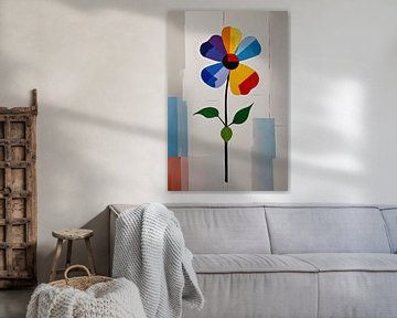 Abstract Representation of Colourful Flower by De Muurdecoratie