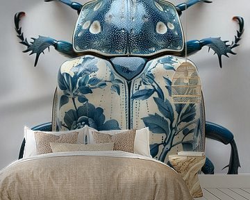 Beetle in Delft Blue by Dunto Venaar