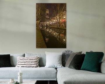 Domtoren, Oudegracht  en Gaardbrug in Utrecht in de avond von Tux Photography