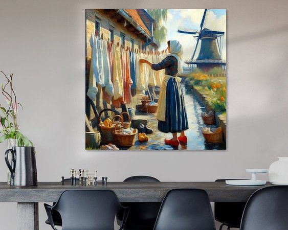 Voorbeeld van het werk in een kamer